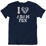 Adam Fox I Heart New York Hockey Fan T Shirt