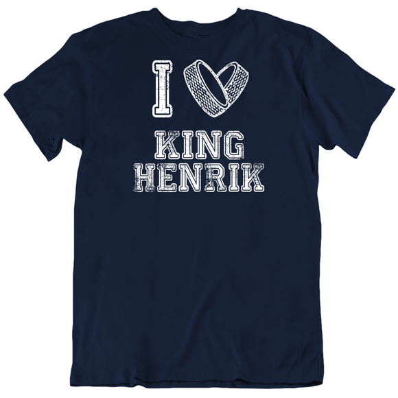 Henrik Lundqvist King Henrik I Heart New York Hockey Fan T Shirt