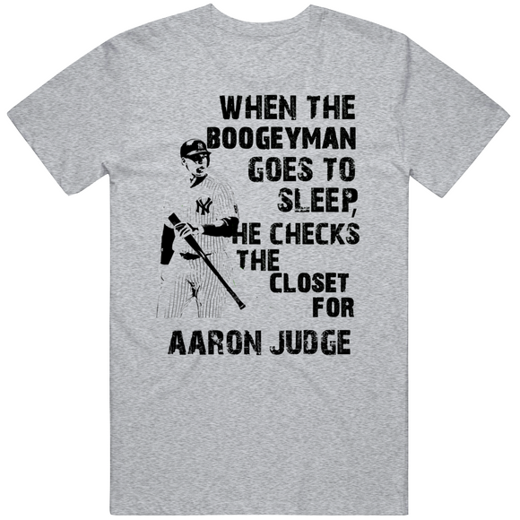 Aaron Judge Boogeyman Check Closet New York Baseball T Shirt