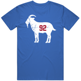 Michael Strahan Goat 92 New York Football Fan Distressed T Shirt