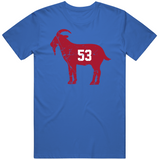 Harry Carson Goat 53 New York Football Fan Distressed T Shirt