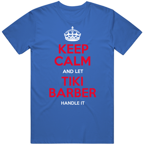 Tiki Barber Keep Calm New York Football Fan T Shirt