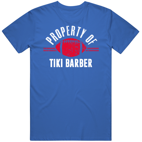 Tiki Barber Property Of New York Football Fan T Shirt