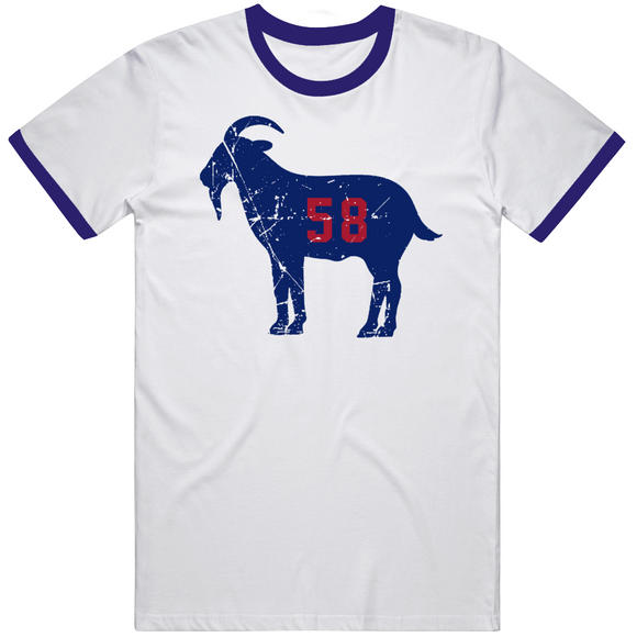 Carl Banks Goat 58 New York Football Fan Distressed V3 T Shirt