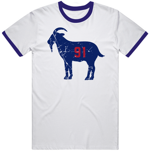 Justin Tuck Goat 91 New York Football Fan Distressed V3 T Shirt