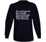 New York Baseball Names Distressed T Shirt