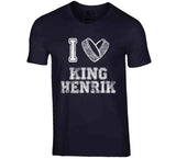 Henrik Lundqvist King Henrik I Heart New York Hockey Fan T Shirt