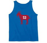 Harry Carson Goat 53 New York Football Fan Distressed T Shirt