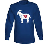 Sam Huff Goat 70 New York Football Fan Distressed T Shirt