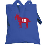 Carl Banks Goat 58 New York Football Fan Distressed T Shirt