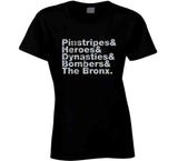 New York Baseball Names Distressed T Shirt
