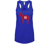 Justin Tuck Goat 91 New York Football Fan Distressed T Shirt