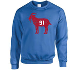 Justin Tuck Goat 91 New York Football Fan Distressed T Shirt