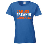 Carlos Carrasco Freakin New York Baseball Fan T Shirt