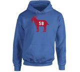 Carl Banks Goat 58 New York Football Fan Distressed T Shirt
