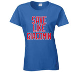 Ed Giacomin Save Like Giacomin New York Hockey Fan T Shirt