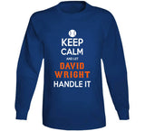 David Wright Keep Calm New York Baseball Fan T Shirt
