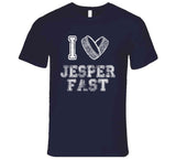 Jesper Fast I Heart New York Hockey Fan T Shirt