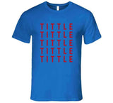 Y.A. Tittle X5 New York Football Fan T Shirt