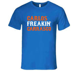 Carlos Carrasco Freakin New York Baseball Fan T Shirt