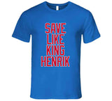 Henrik Lundqvist Save Like King Henrik New York Hockey Fan T Shirt