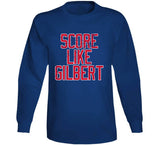 Rod Gilbert Score Like Gilbert New York Hockey Fan Distressed T Shirt